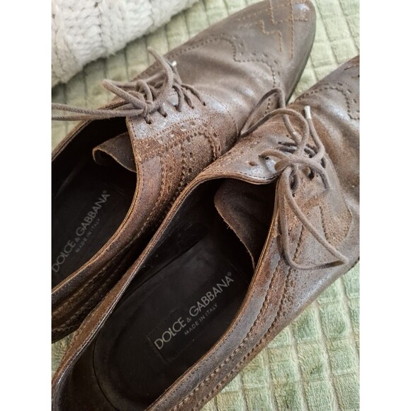 Dolce & Gabbana Men's Leather Brogue Shoes, Made In Italy.  Size US 11. - Picture 7 of 9